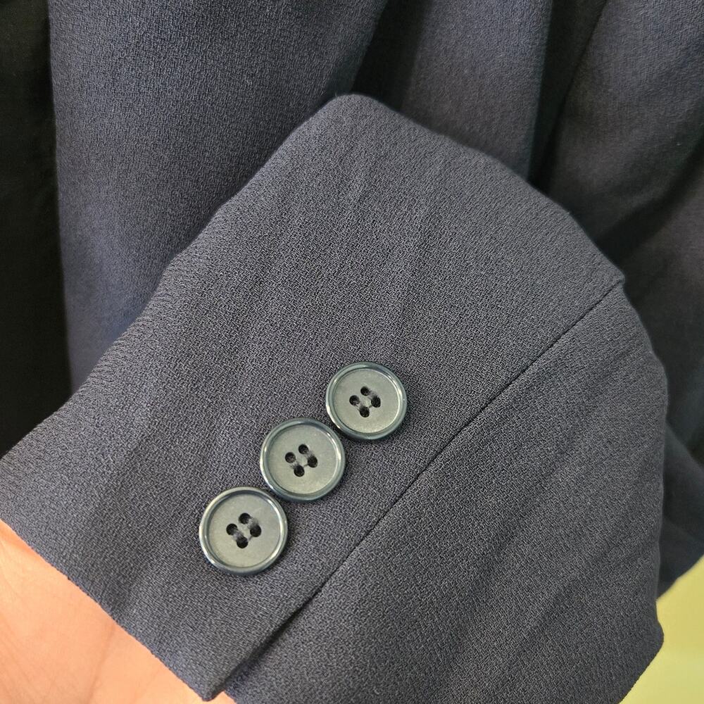 Nygard Collection 16 Navy Blue One-button Classic Tailored Jacket/Blazer [0480] - Picture 7 of 12